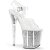 Pleaser Sandalette FLAMINGO-808G Transparent Silber Glitter EU-35 / US-5