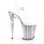Pleaser Sandalette FLAMINGO-808G Transparent Silber Glitter EU-38 / US-8