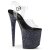 Pleaser Sandalette FLAMINGO-808LG Transparent Schwarz Strass EU-35 / US-5