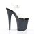 Pleaser Sandalette FLAMINGO-808LG Transparent Schwarz Strass EU-35 / US-5