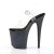 Pleaser Sandalette FLAMINGO-808LG Transparent Schwarz Strass EU-37 / US-7