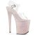 Pleaser Sandalette FLAMINGO-808LG Transparent Silber Multi Glitter EU-35 / US-5