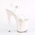 Pleaser Sandalette FLAMINGO-808LG Transparent Silber Multi Glitter EU-35 / US-5