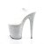 Pleaser Sandalette FLAMINGO-808LG Transparent Silber Multi Glitter EU-35 / US-5