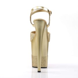 Pleaser Sandalette FLAMINGO-809-2G Gold Glitter EU-40 / US-10
