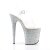 Pleaser Sandalette FLAMINGO-808LG Transparent Silber Multi Glitter EU-38 / US-8