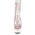 Pleaser DELIGHT-1018C Plateau Stiefeletten Glitter Transparent Rosa EU-39 / US-9