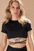 Lunalae Top Millie Kurzarm Top Schwarz S