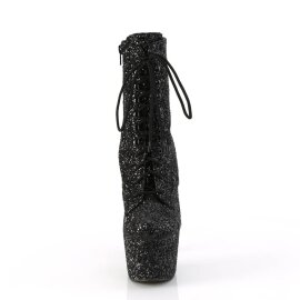 Pleaser ADORE-1020GWR Plateau Ankle Boots Glitter Black EU-40 / US-10
