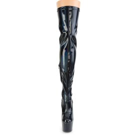 Pleaser ADORE-3000HWR Plateau Overknee Stiefel Holo...