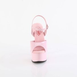 Pleaser GLEAM-609 Plateau Sandalettes Patent Light Pink...