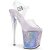 Pleaser Sandalette FLAMINGO-808MC Transparent Lavendel Chrom EU-37 / US-7