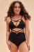 Lunalae Top Maisie Mesh Strappy Schwarz