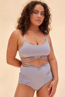 Lunalae Top Poppy Strappy Grau S