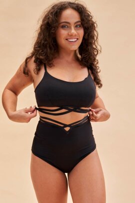 Lunalae Top Poppy Strappy Schwarz M