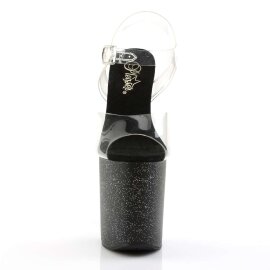 Pleaser Sandalette FLAMINGO-808MG Transparent Schwarz...
