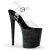 Pleaser Sandalette FLAMINGO-808MG Transparent Schwarz EU-37 / US-7