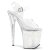 Pleaser Sandalette FLAMINGO-808MMG Transparent Silber EU-35 / US-5