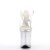 Pleaser Sandalette FLAMINGO-808MMG Transparent Silber EU-35 / US-5