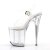 Pleaser Sandalette FLAMINGO-808MMG Transparent Silber EU-37 / US-7
