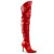 Pleaser CLASSIQUE-3011 Overknee Stiefel Kunstleder Rot EU-39 / US-9