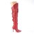 Pleaser CLASSIQUE-3011 Overknee Stiefel Kunstleder Rot EU-39 / US-9