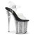 Pleaser Sandalette FLAMINGO-808SRS Transparent Silber EU-35 / US-5
