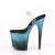 Pleaser Sandalette FLAMINGO-808SS Transparent Schwarz Blau Multi Glitter EU-38 / US-8