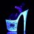 Pleaser Sandalette FLAMINGO-808SW Transparent Neon-Weiß EU-39 / US-9