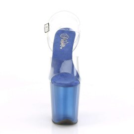 Pleaser Sandalette FLAMINGO-808T Transparent Blau EU-35 /...