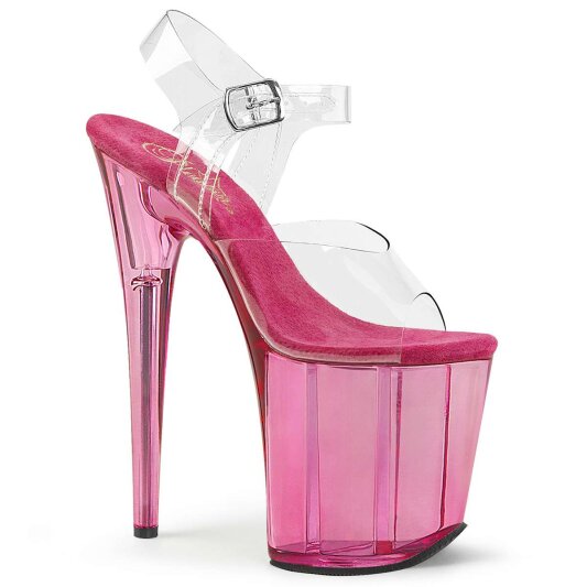 Pleaser Sandalette FLAMINGO-808T Transparent Pink EU-35 / US-5