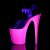 Pleaser Sandalette FLAMINGO-808UVG Transparent Neon-Pink Glitter EU-37 / US-7