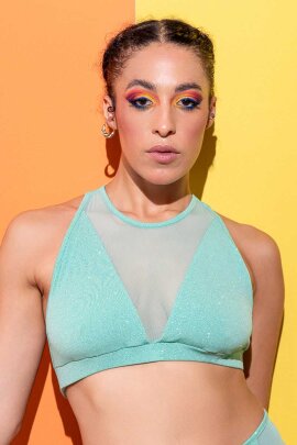 RAD Top Triangle Glitter Aqua M