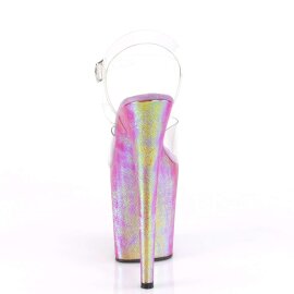 Pleaser Sandalette FLAMINGO-808WR Transparent Lila Hologram EU-35 / US-5