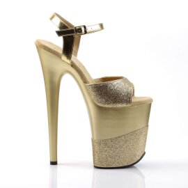 Pleaser Sandalette FLAMINGO-809-2G Gold Glitter EU-38 / US-8