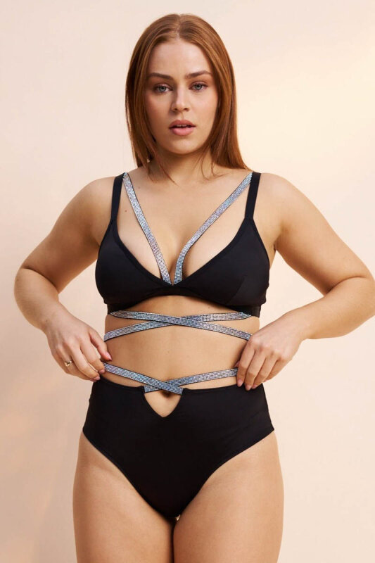 Lunalae Top Ivy Diamante Schwarz XL