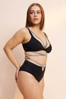Lunalae Top Ivy Diamante Schwarz XL