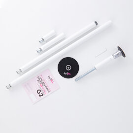 Lupit Pole Diamond G2 Quick Lock 45 mm Pulverbeschichtet Weiß 2,34 m - 3,33 m