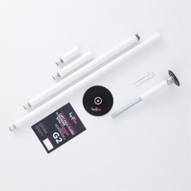 Lupit Pole Classic G2 45 mm Pulverbeschichtet Weiß 2,30 m - 2,80 m