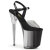 Pleaser FLAMINGO-808T-1 Plateau Sandaletten Clear Rauch Schwarz EU-37 / US-7