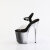 Pleaser FLAMINGO-808T-1 Plateau Sandaletten Clear Rauch Schwarz EU-37 / US-7