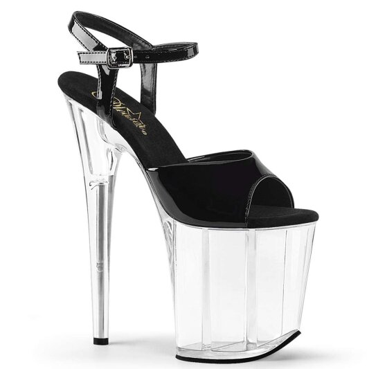 Pleaser Sandalette FLAMINGO-809 Schwarz Transparent EU-35 / US-5