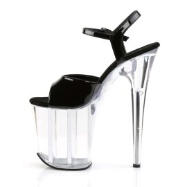 Pleaser Sandalette FLAMINGO-809 Schwarz Transparent EU-35 / US-5