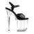 Pleaser Sandalette FLAMINGO-809 Schwarz Transparent EU-35 / US-5