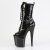 Pleaser FLAMINGO-1041GP Plateau Stiefeletten Lack Glitter Schwarz EU-40 / US-10