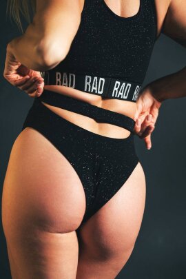 RAD Top Bahari Glitter Schwarz M