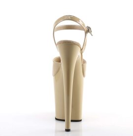 Pleaser Sandalette FLAMINGO-809 Creme EU-37 / US-7
