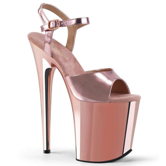 Pleaser Sandalette FLAMINGO-809 Rose-Gold Metallic Chrom EU-35 / US-5