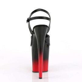 Pleaser Sandalette FLAMINGO-809BR-H Schwarz Rot Chrom EU-38 / US-8