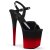 Pleaser Sandalette FLAMINGO-809BR-H Schwarz Rot Chrom EU-38 / US-8